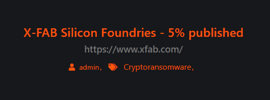 Maze勒索软件攻击晶圆代工龙头X-FAB，全球供应链与网络安全警钟再鸣